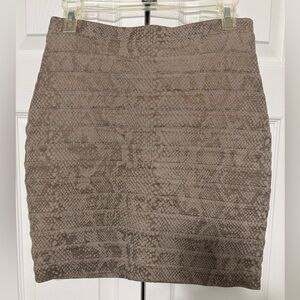 Express Taupe color Snake Print Mini Skirt Size 2